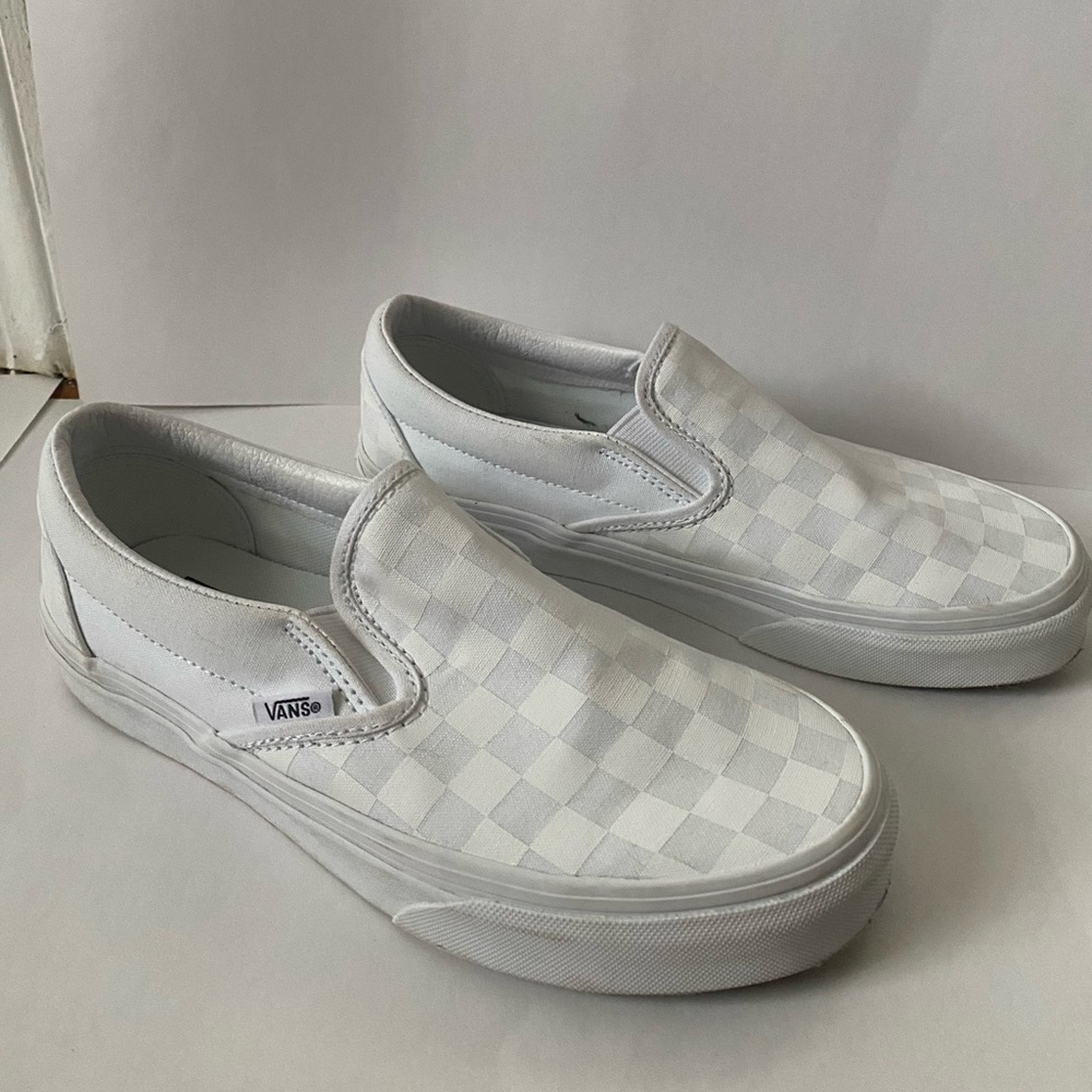 Vans Checkerboard True White Slip on Size 7 Women